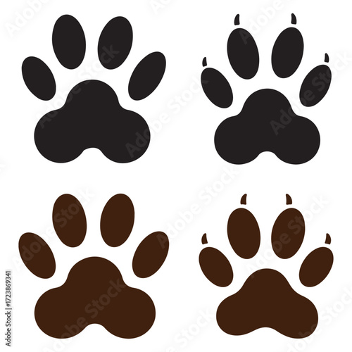 paw prints vector