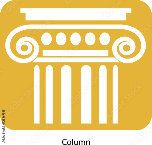 vector illustration of a greek column