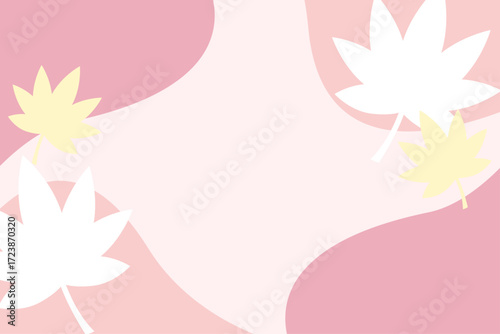 紅葉　抽象的　背景　秋　セール　イラスト　ベクター　黄色