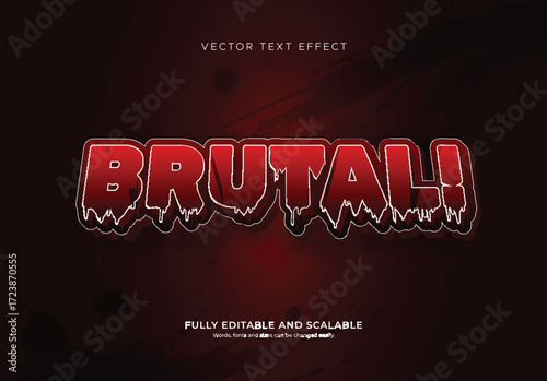 Black and Red Bloody Horror Halloween Editable Vector Text Effect