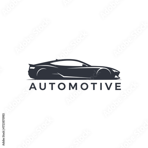Silhouette of a sports car with the word AUTOMOTIVE underneath.
