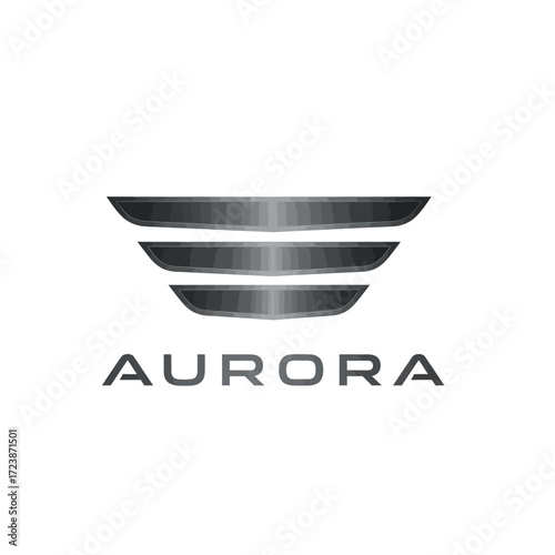 Aurora logo featuring three horizontal lines above the brand's name in a modern font.
