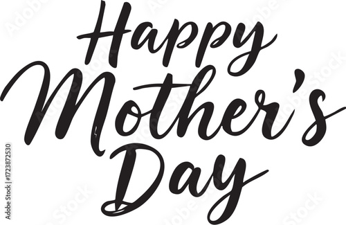 Happy Mother's Day elegant modern script calligraphy typography text design