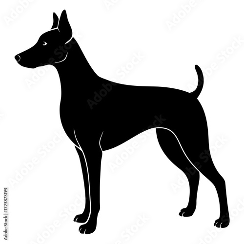 dog silhouette on white background