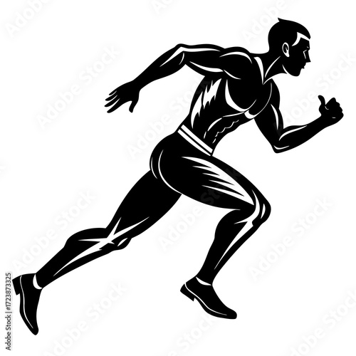 silhouette of a man running