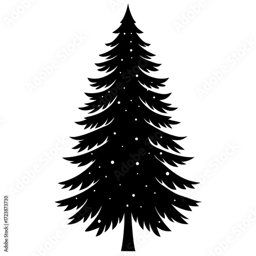 christmas tree isolated on white