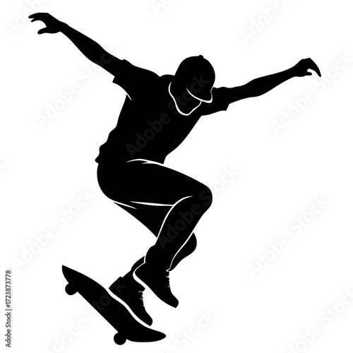 silhouette of young man jumping