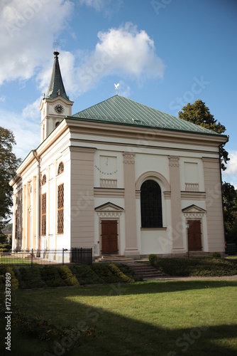 Fototapeta Naklejka Na Ścianę i Meble -  miasto Wisła, Polska, parafia ewangielicko-augsburska, beskidy, śląsk, 