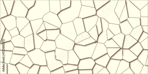 Seamless vector pattern of a green stone wall with a cracked rock texture. mosaic, honeycomb, color, hexagon, concept, cement