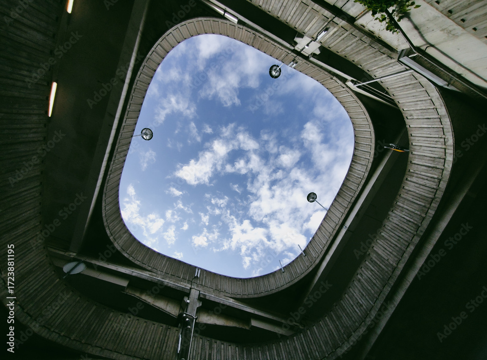 Fototapeta premium Picture taken from below the building