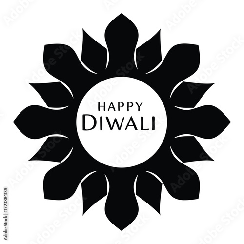 Happy diwali festival celebration deepavali hindu holiday india light greetings graphic design vector