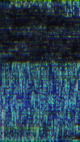 Abstract vertical digital glitch noise . Perfect vertical overlay for cyber security, gaming, or hacker themes