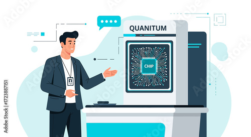 Presentation of quantum computing technology and a quantum chip innovation conference
