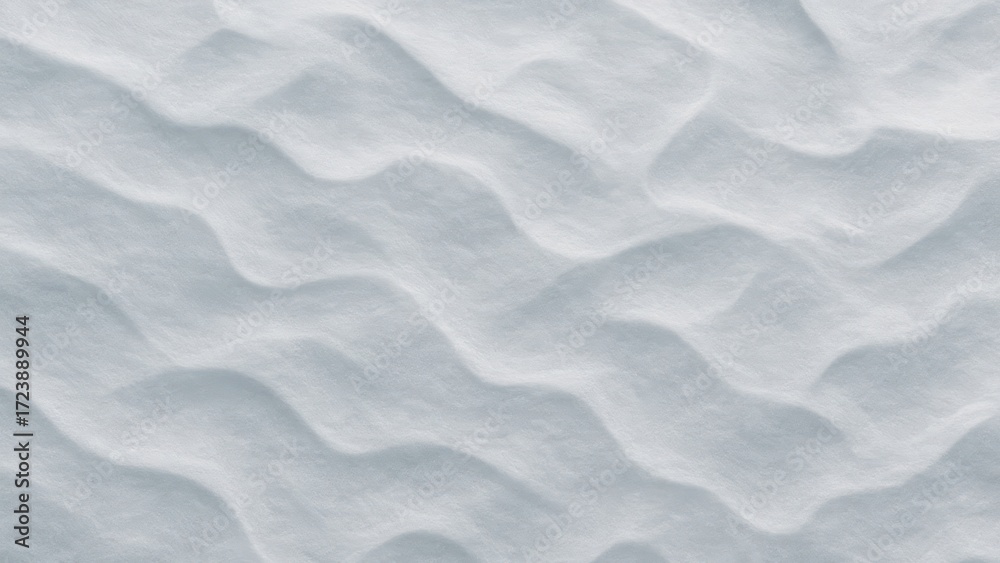 Obraz premium Abstract wavy textured snow surface.