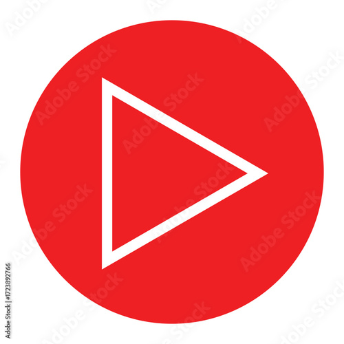 play button youtub, you tube video icon, logo symbol red banner, flat  vector, social media sign, mobile app, web video mark vector EPS 10