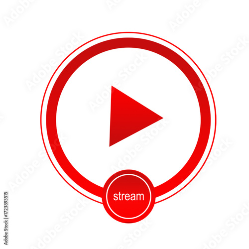 Live streaming icon, symbol and button of live streaming