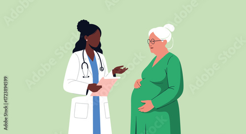 Understanding the health considerations for pregnant women of advanced maternal age discussing with a healthcare professional.