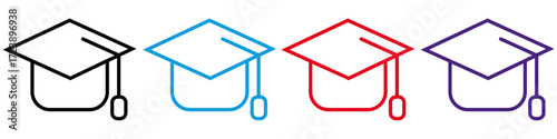 Graduate icon set | Education icon | Icon of achievement