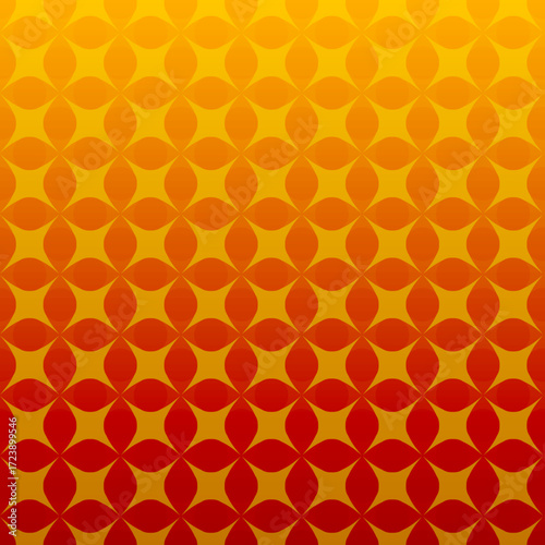 Sunset Glow Background Pattern. Yellow to red gradient with geometric symmetry, blending vibrance, motion, and abstract futuristic depth.  replete image design for fabric printing, floral pattern