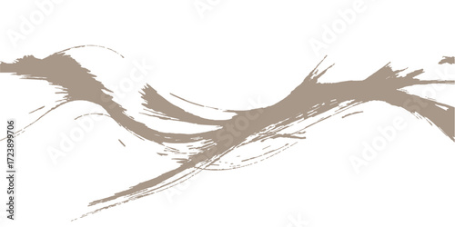 Branch of an abstract black ink tree with a hand drawn bird silhouette illustration. animal, feather, hand drawn, wings, landscape, skull, fish, sea