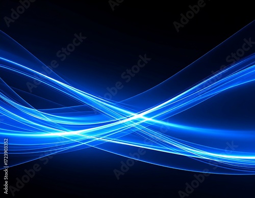 Abstract blue glowing wave design