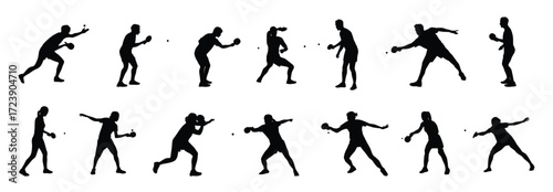 table tennis player silhouette man and woman table tennis player silhouette