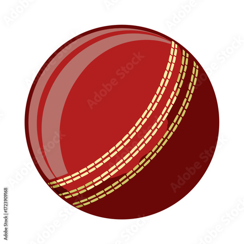 Experience the Thrill of Cricket with this Vibrant Red Ball, Ready for Action and Sporting Excellence, Perfect for Game Day Designs and Sports Enthusiast Projects