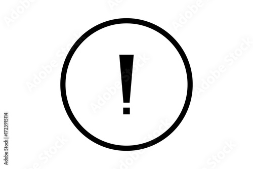 Vector illustration of a highlighted exclamation mark icon, symbolizing error, alert, warning, or attention. Simple and modern design, ideal for user interfaces, apps, websites, notification messages,
