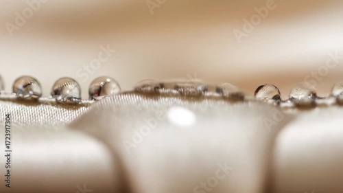 Water droplets on fabric