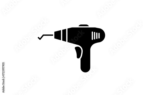 Iconic silhouette of a versatile power drill, symbolizing construction and DIY projects.
