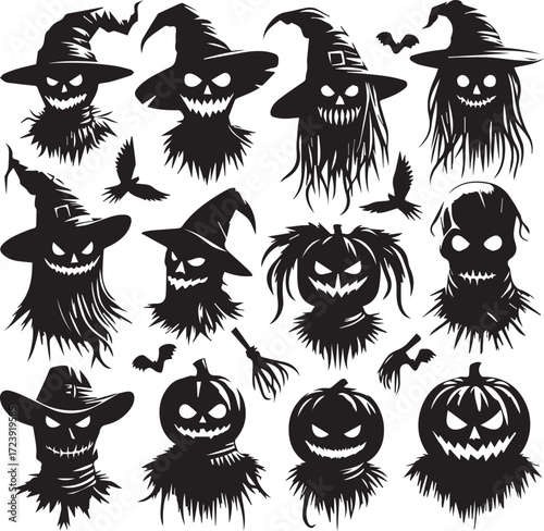 Halloween Silhouettes Icons