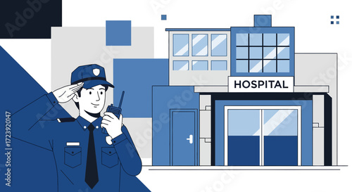 Hospital Security Guard on Duty: Maintaining Order and Safety at the Healthcare Facility