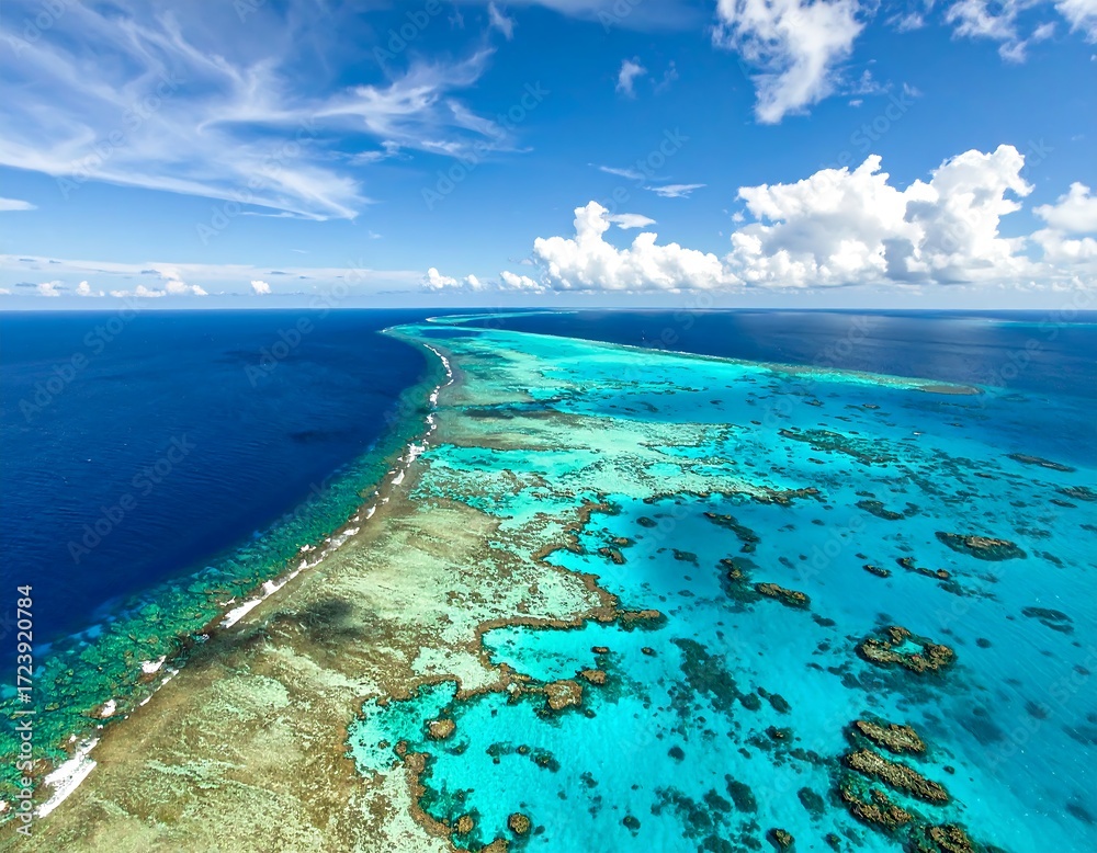 Obraz premium Aerial view of a coral reef (1)