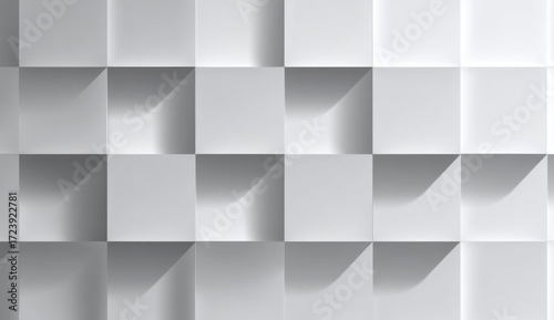 Abstract geometric pattern of light gray squares