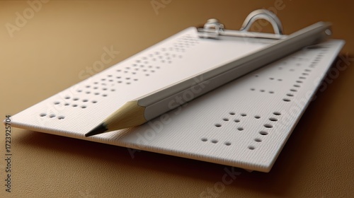 Simple Golf Scorecard With Pencil Placed on a Flat Surface for Keeping Track of Scores