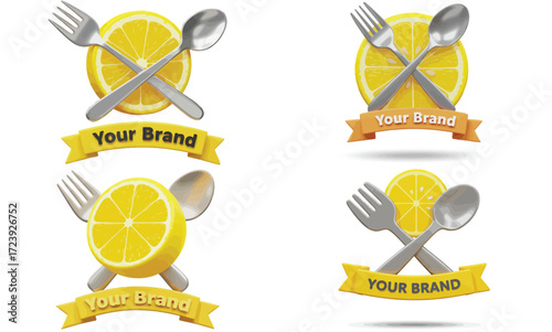 Fork, spoon, and knife vector illustration with food and kitchen icon set design