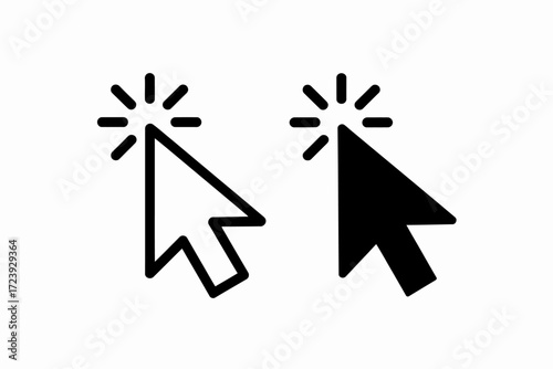 Digital cursor icon indicating an action or selection on a screen.