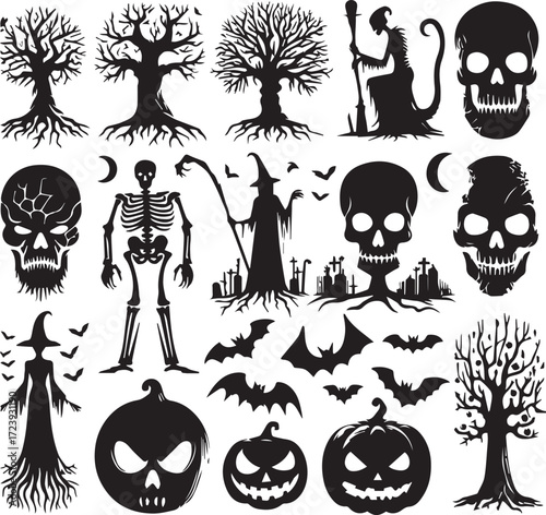 Halloween Silhouettes Icons
