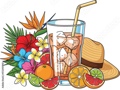 Refreshing Guaraná Scene with Summer Props