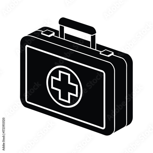 Zoo Keeper element isolated first aid kit on white background