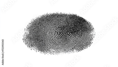 Fingerprint print on white background