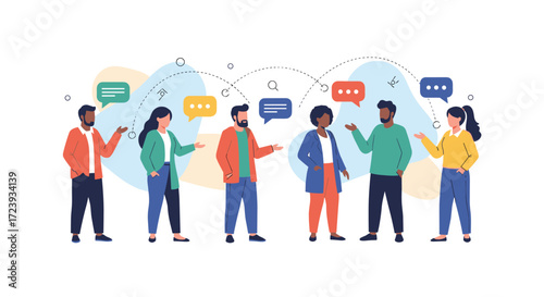 People talking and discussing ideas in a meeting.