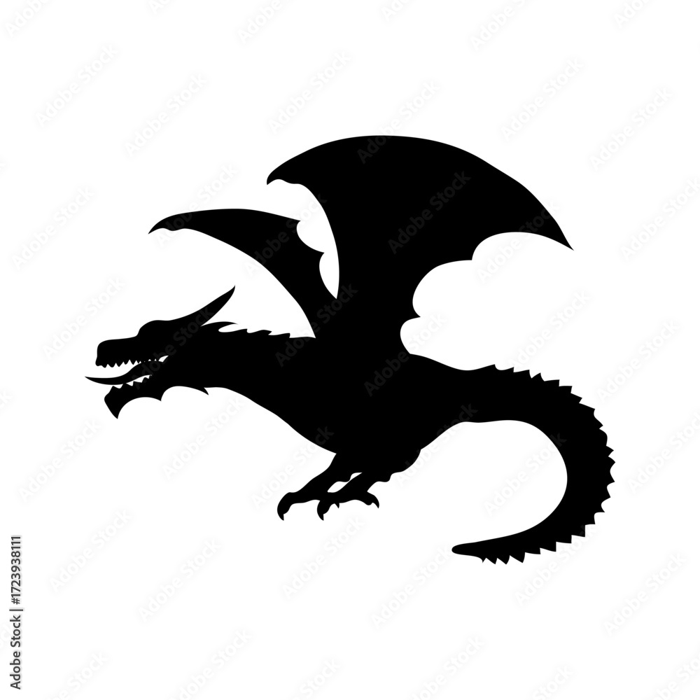 Fototapeta premium vector illustration of a dragon