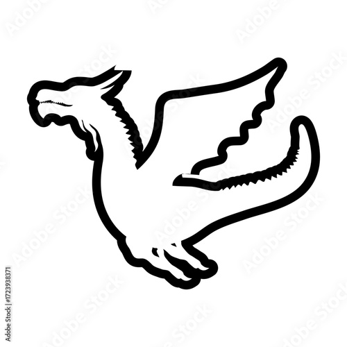 vector image of a dragon
