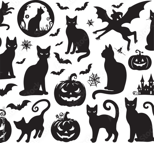 Halloween Silhouettes Icons