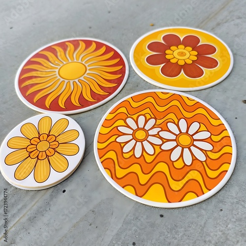 orange flower on a wooden background