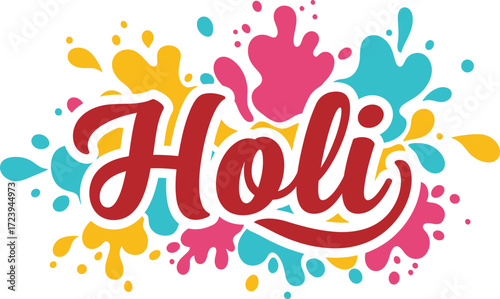 Happy Holi Festival Vector  design .
