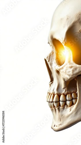 Skull profile studio shot