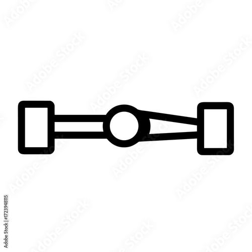 Simple illustration of a hardware pulley system with weights  