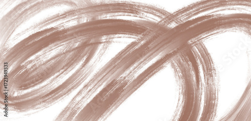 Abstract background with brown brush strokes drawn by hand on transparent background